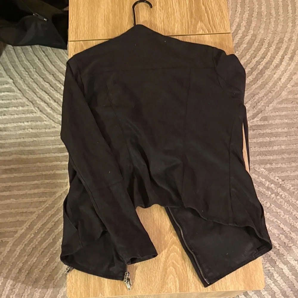 Millau Black Asymmetrical Zip Bomber Jacket
